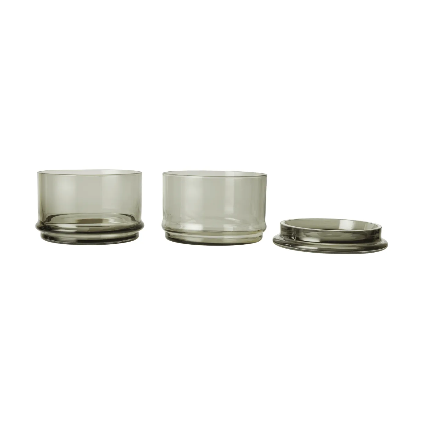 Boya stapelbare Dosen, 2-teilig, Smoked Grey Ferm Living