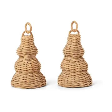 Braided Bell Baubles Weihnachtsanhänger 2er Pack - Natural - Ferm Living