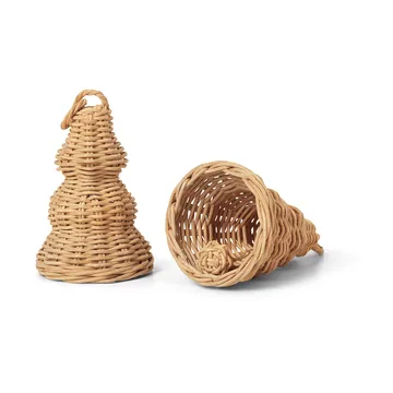 Braided Bell Baubles Weihnachtsanhänger 2er Pack - Natural - Ferm Living