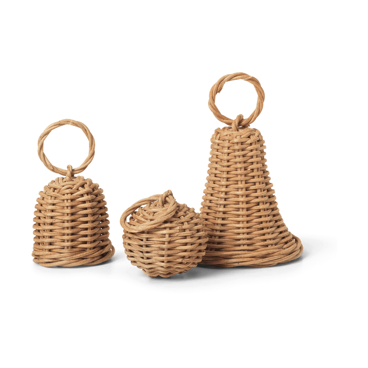 Braided Bell Baubles Weihnachtsanhänger 3er Pack - Natural - Ferm Living
