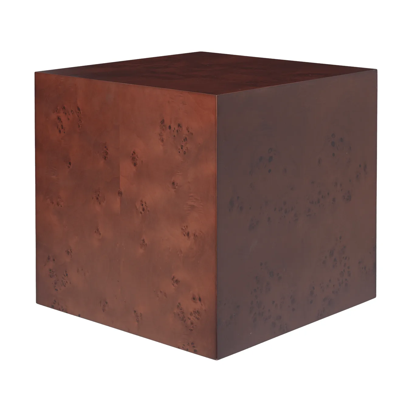 Burl Cube Beistelltisch 40x40 cm, Dunkel gebeizt Ferm Living
