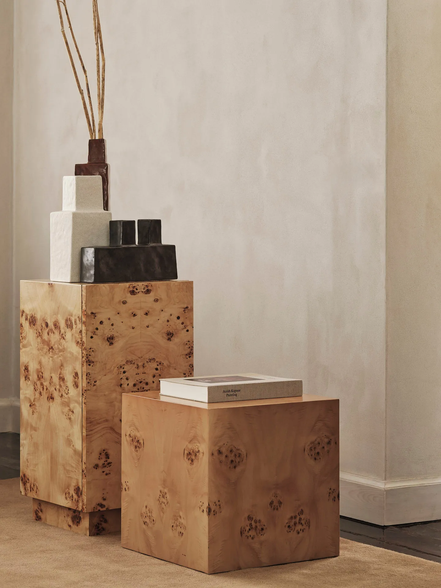 Burl Cube Beistelltisch 40x40 cm, Natural Ferm Living