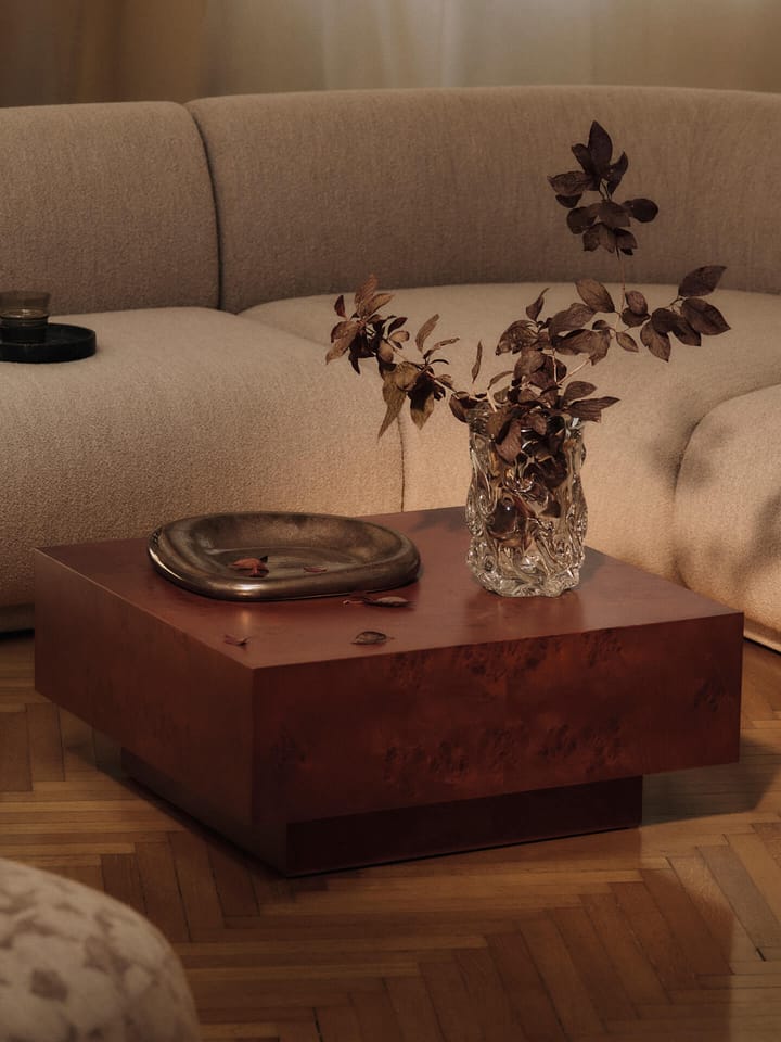 Burl storage Beistelltisch 70x70 cm, Dark stained burl Ferm Living