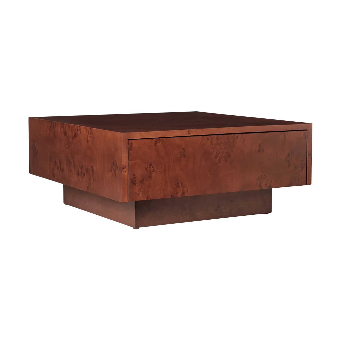 Burl storage Couchtisch 70x70 cm, Dark stained burl Ferm Living