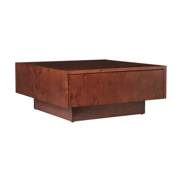 Burl storage Couchtisch 70x70 cm - Dark stained burl - Ferm Living