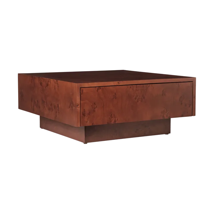 Burl storage Couchtisch 70x70 cm - Dark stained burl - Ferm Living