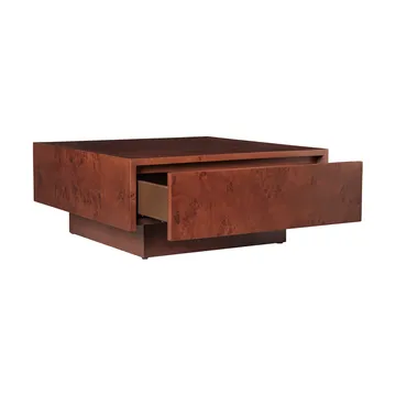 Burl storage Couchtisch 70x70 cm - Dark stained burl - Ferm Living