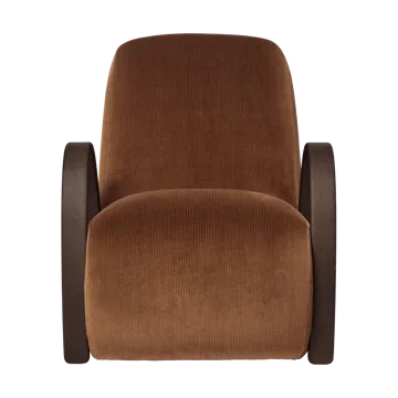Buur lounge chair devoré velvet - Rust - Ferm Living