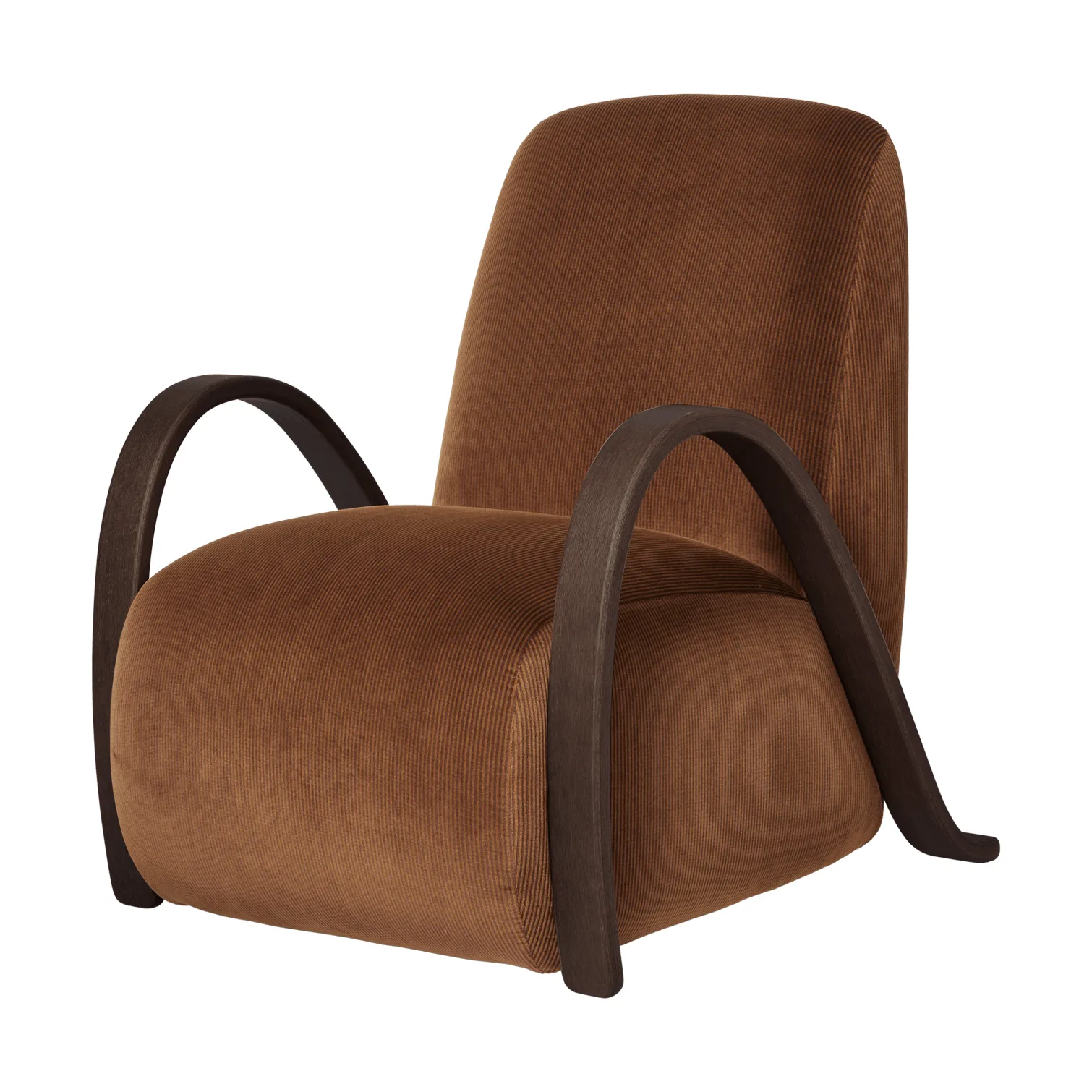 Buur lounge chair devoré velvet, Rust Ferm Living