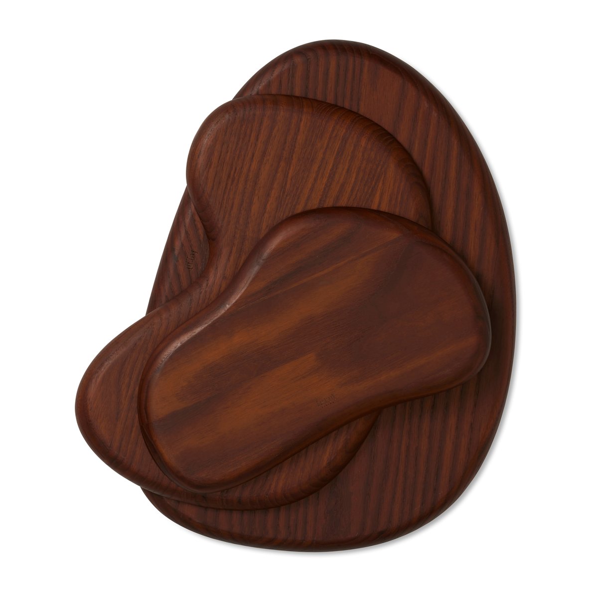 Ferm Living Cairn Schneidebrett 3 Teile Dark Brown