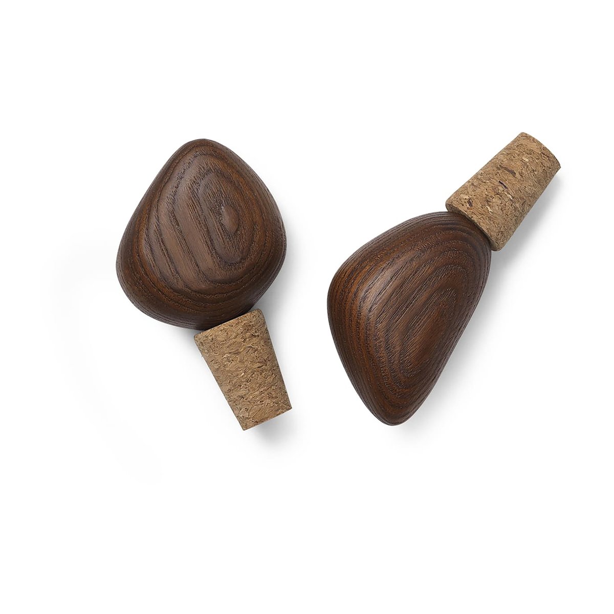 Ferm Living Cairn Weinflaschen-Verschluss 2er Pack Dark brown