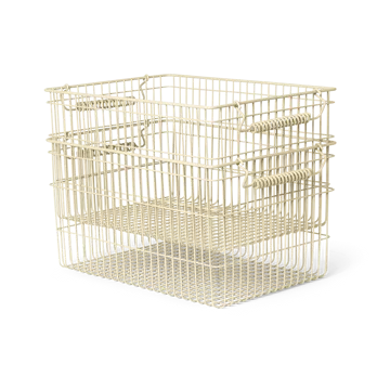 Cala Korb stapelbar 2er Pack - Cashmere, 36,2 x 26,2 x 20,2cm - Ferm Living