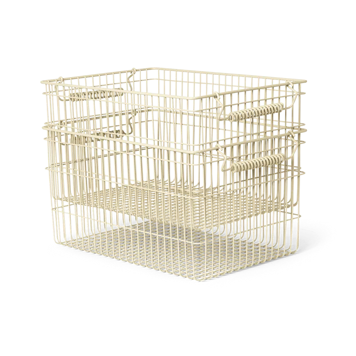 Cala Korb stapelbar 2er Pack - Cashmere, 36,2 x 26,2 x 20,2cm - Ferm Living