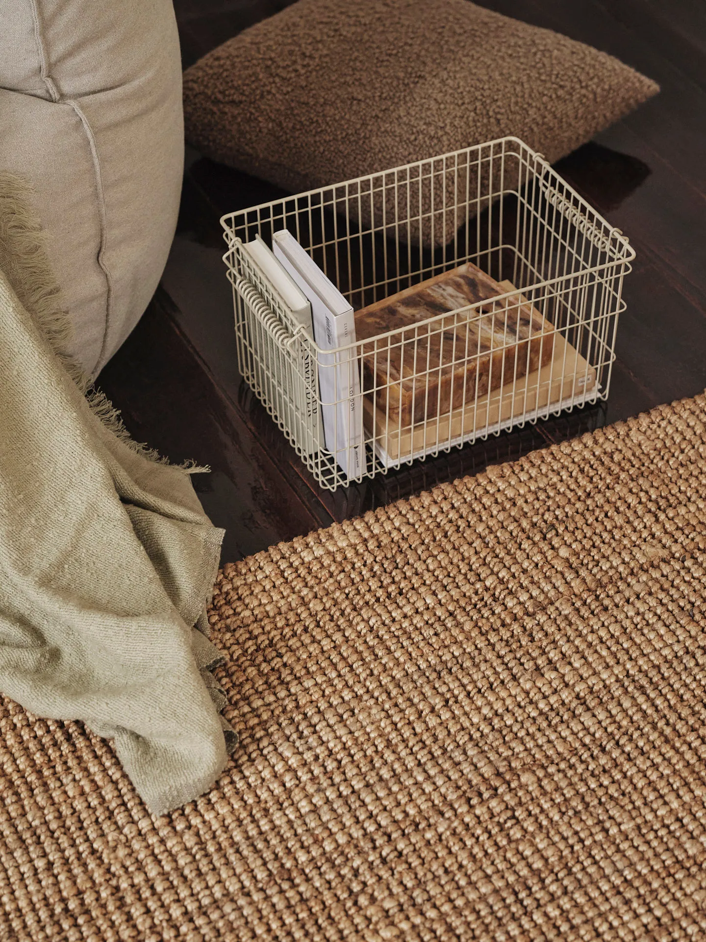 Cala Korb stapelbar 2er Pack, Cashmere, 36,2 x 26,2 x 20,2cm Ferm Living