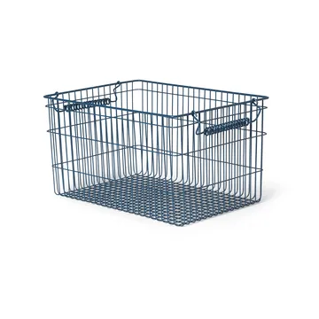 Cala Korb stapelbar 2er Pack - Dark blue, 36,2 x 26,2 x 20,2cm - Ferm Living