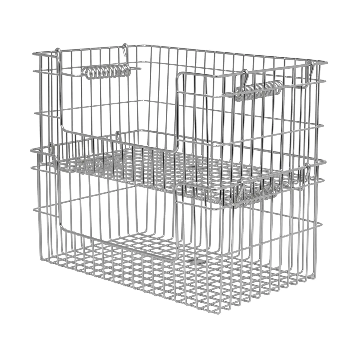 Cala Korb stapelbar 2er Pack, Edelstahl, 28,7x18x13 cm Ferm Living