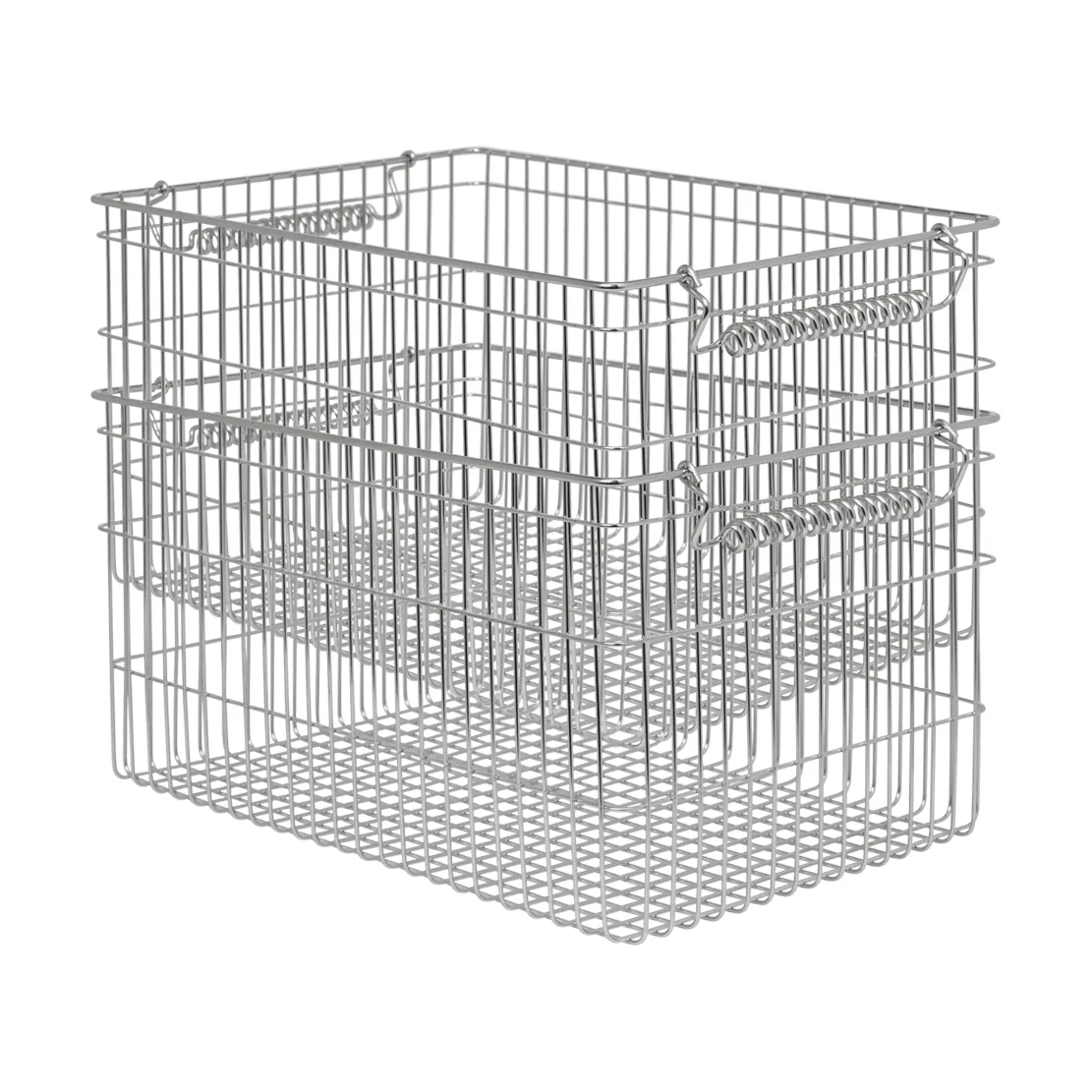 Cala Korb stapelbar 2er Pack, Edelstahl, 36,2x26,2x20,2 cm Ferm Living