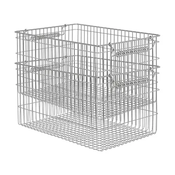 Cala Korb stapelbar 2er Pack - Edelstahl, 36,2x26,2x20,2 cm - Ferm Living