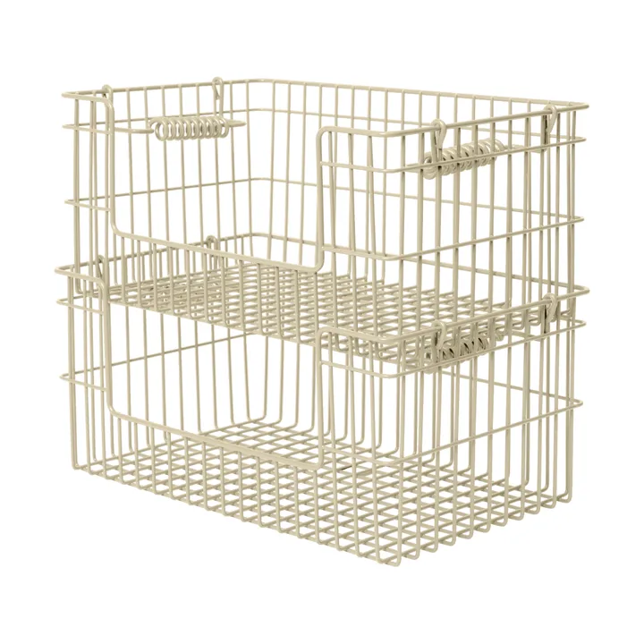 Cala Korb stapelbar 2er Pack - Kaschmir, 28,7x18x13 cm - Ferm Living