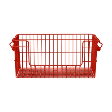 Cala Korb stapelbar 2er Pack - Mohnrot, 28,7x18x13 cm - Ferm Living