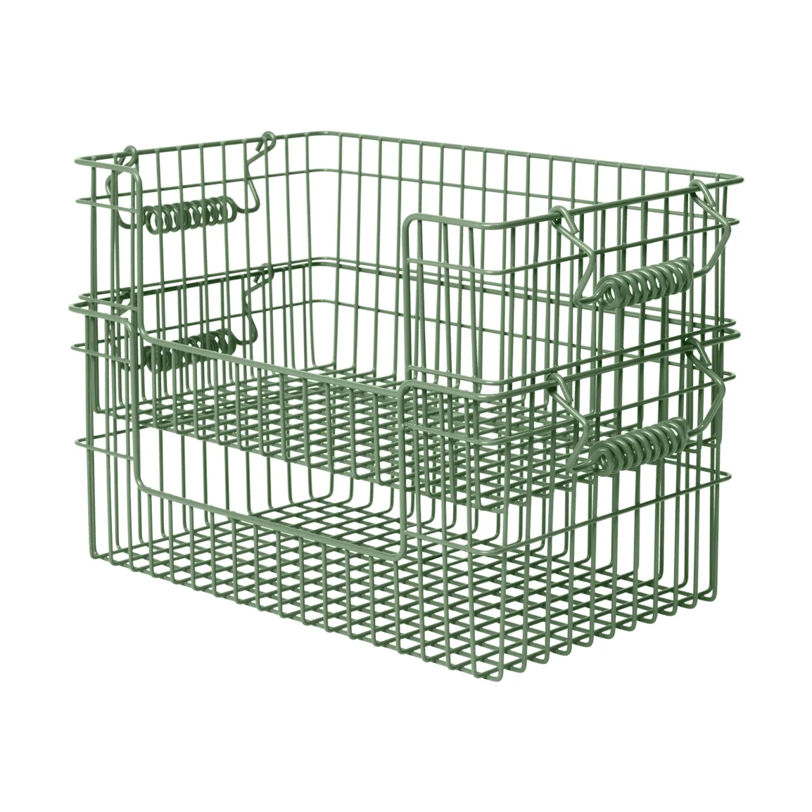 Cala Korb stapelbar 2er Pack, Verdant green, 28,7x18x13 cm Ferm Living