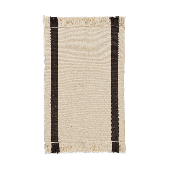 Calm kelim Fußabtreter - Off-white, Coffee, 50x70 cm - Ferm LIVING