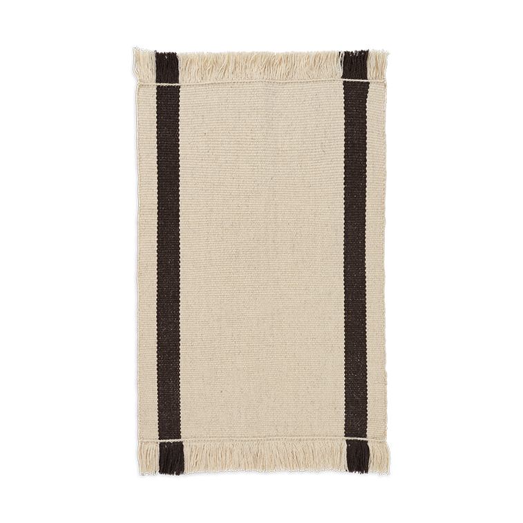 Ferm Living Calm kelim Fußabtreter Off-white, Coffee, 50x70 cm