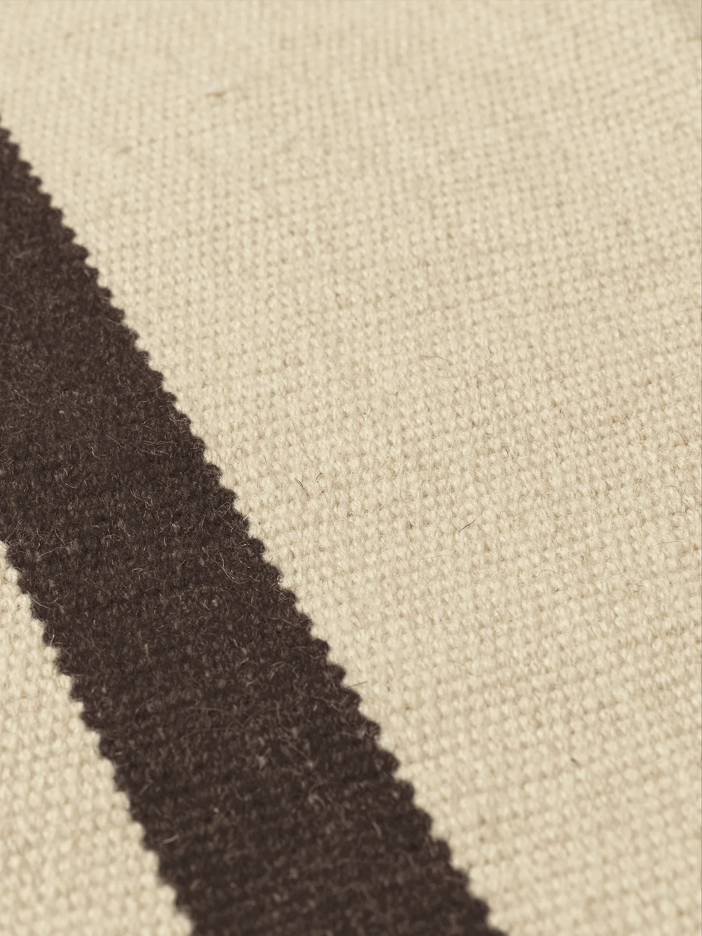 Calm kelim Fußabtreter, Off-white, Coffee, 50x70 cm Ferm Living