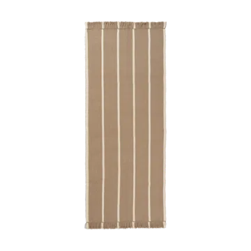 Calm kelim Laufmatte - Dark Sand, Off-white, 80x200 cm - Ferm Living
