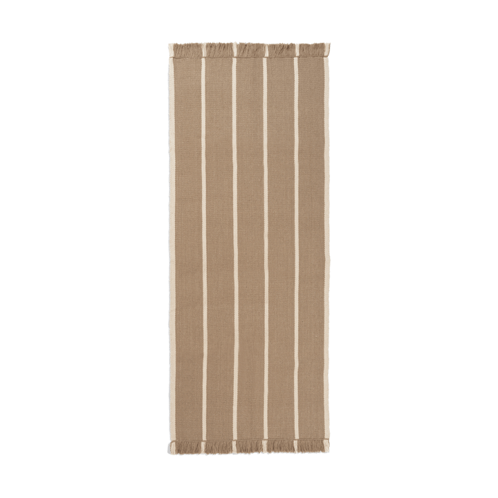 Calm kelim Laufmatte - Dark Sand, Off-white, 80x200 cm - ferm LIVING