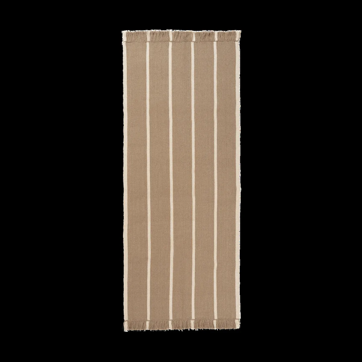 Ferm Living Calm kelim Laufmatte Dark Sand, Off-white, 80x200 cm