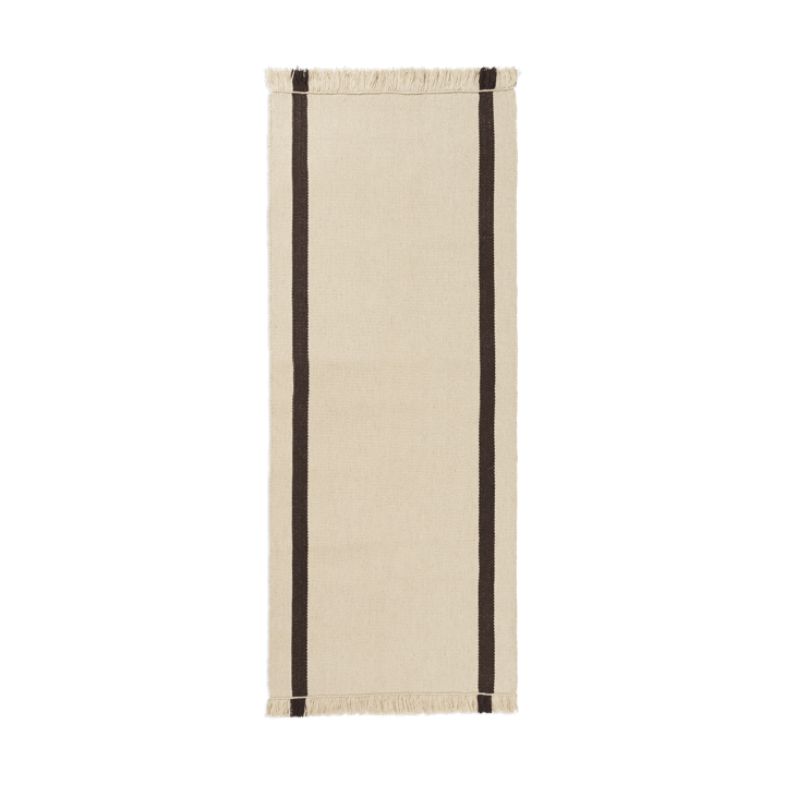 Calm kelim Laufmatte - Off-white, Coffee, 80x200 cm - Ferm LIVING