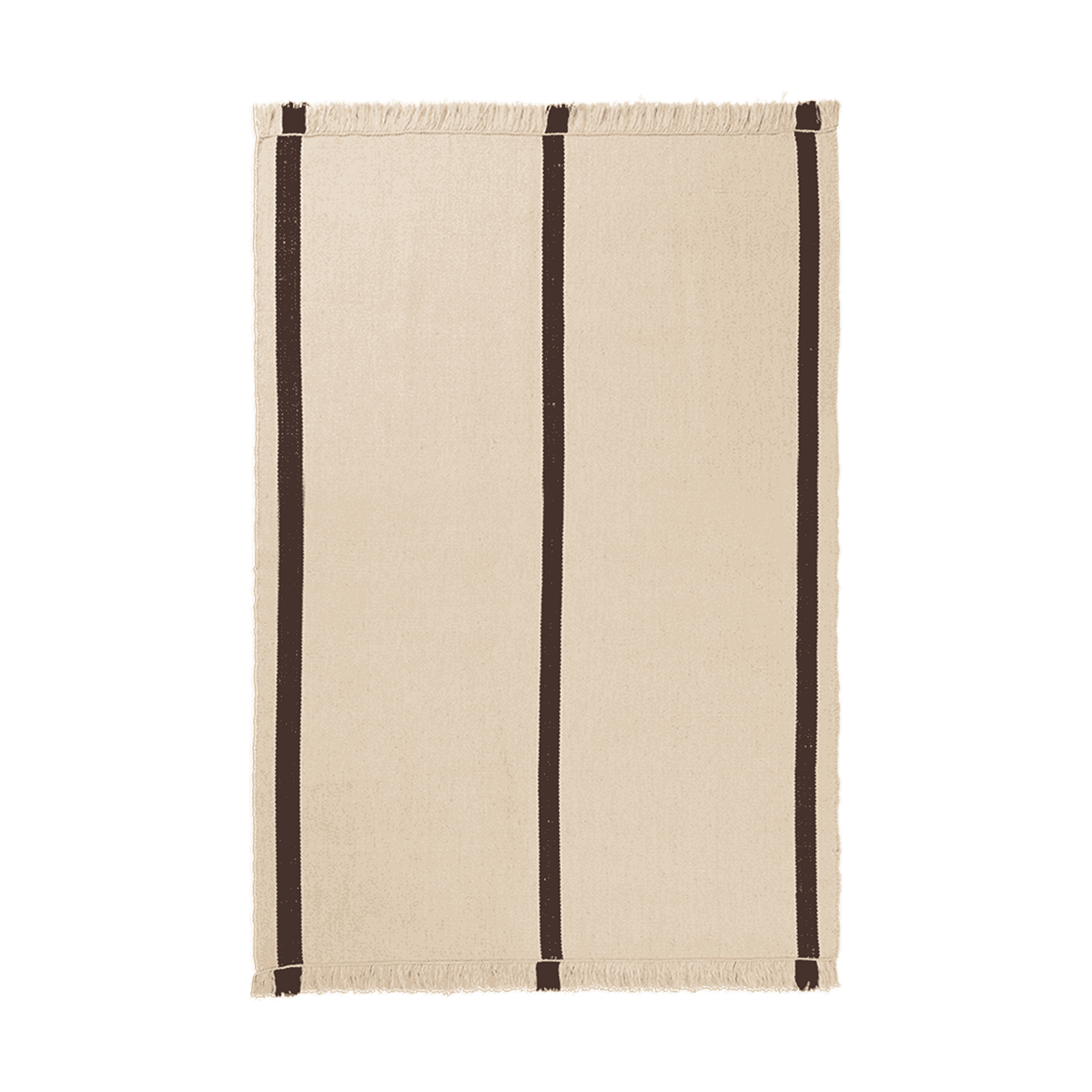 Ferm Living Calm kelim Teppich Off-white, Coffee, 140x200 cm