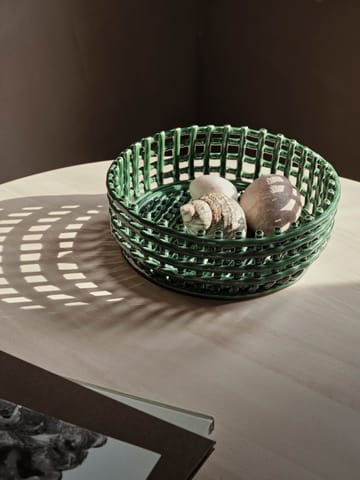 Ceramic geflochtene Schale - Emerald Green - ferm LIVING