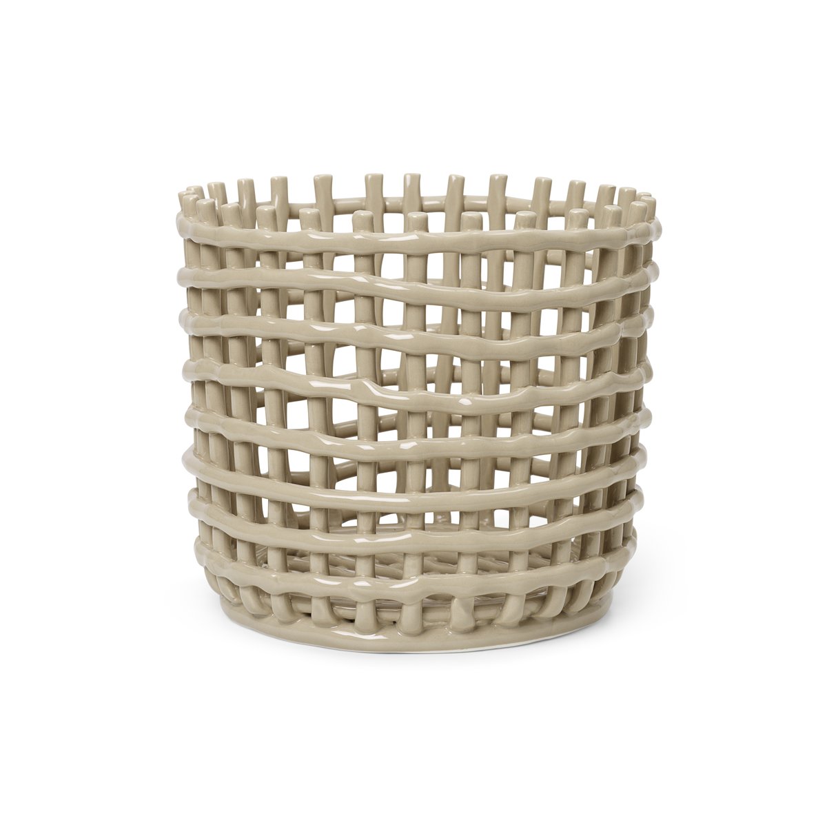 Ferm Living Ceramic geflochtener Korb o23,5cm Cashmere