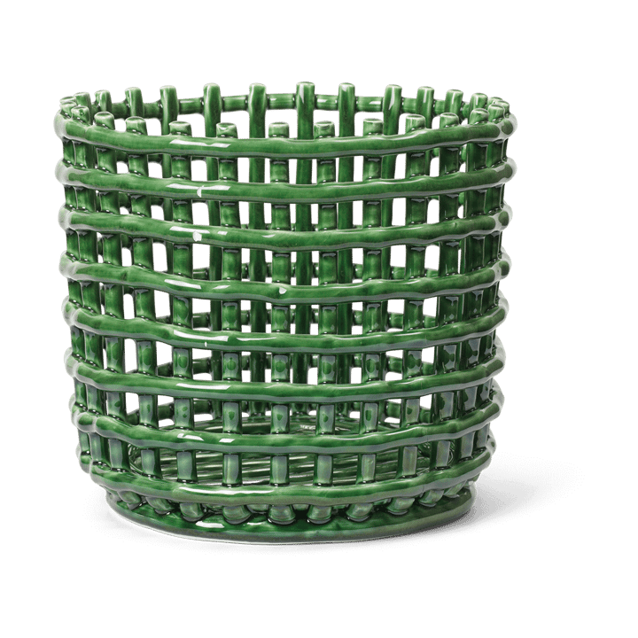 Ceramic geflochtener Korb Ø23,5cm - Emerald Green - Ferm LIVING