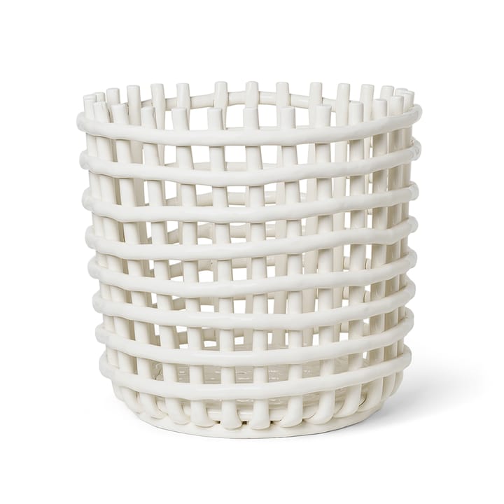 Ceramic geflochtener Korb Ø35cm - Off white - Ferm LIVING