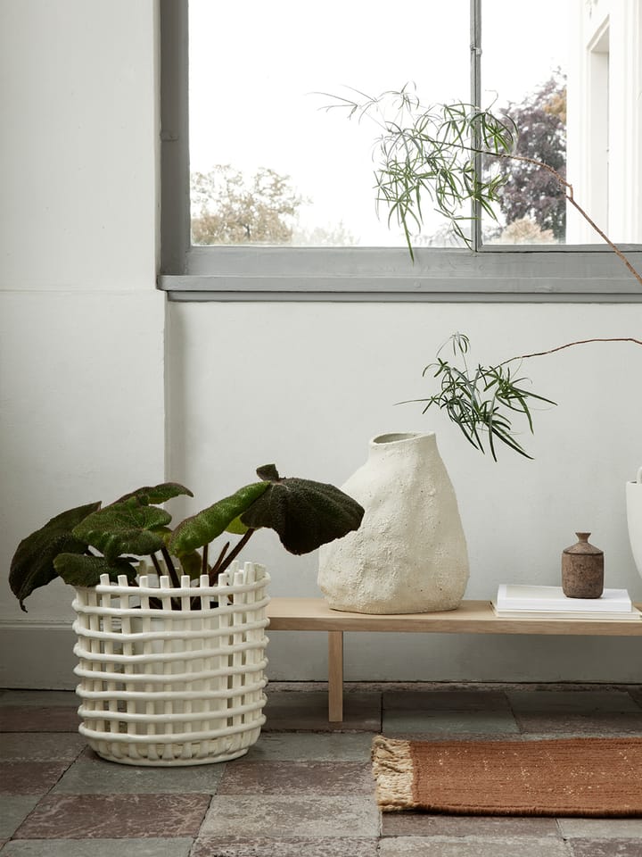 Ceramic geflochtener Korb Ø35cm, Off white Ferm Living