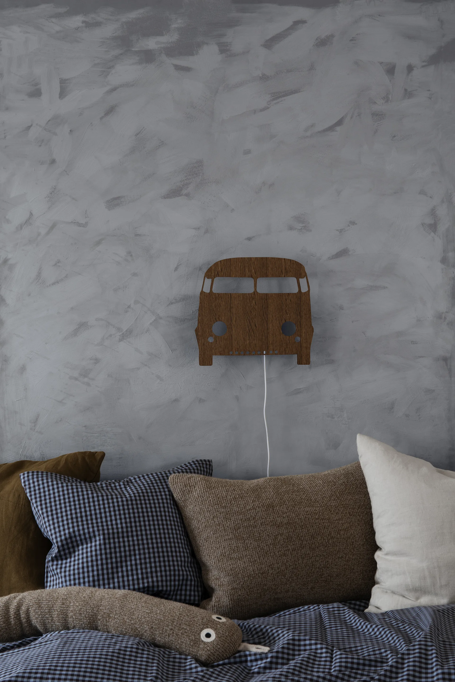 Chech Bettwäsche junior 100 x 140cm, Faded blue-choco Ferm Living