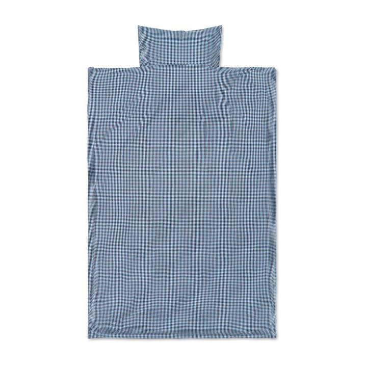 Check Bettwäsche 140 x 200cm - Faded blue-choco - Ferm LIVING