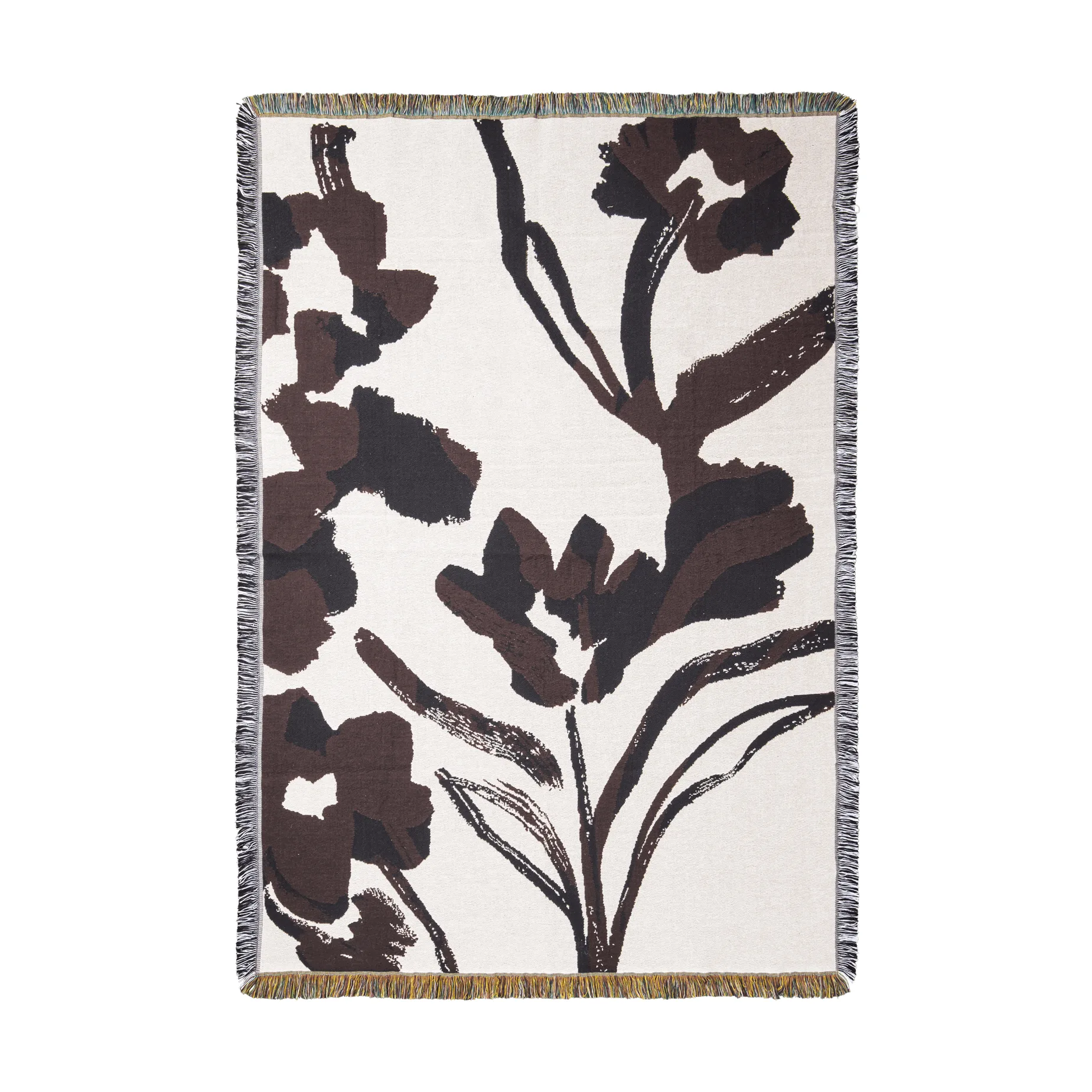 Cilla tapestry Wolldecke 120x170 cm, Off-white-Dark grape Ferm Living