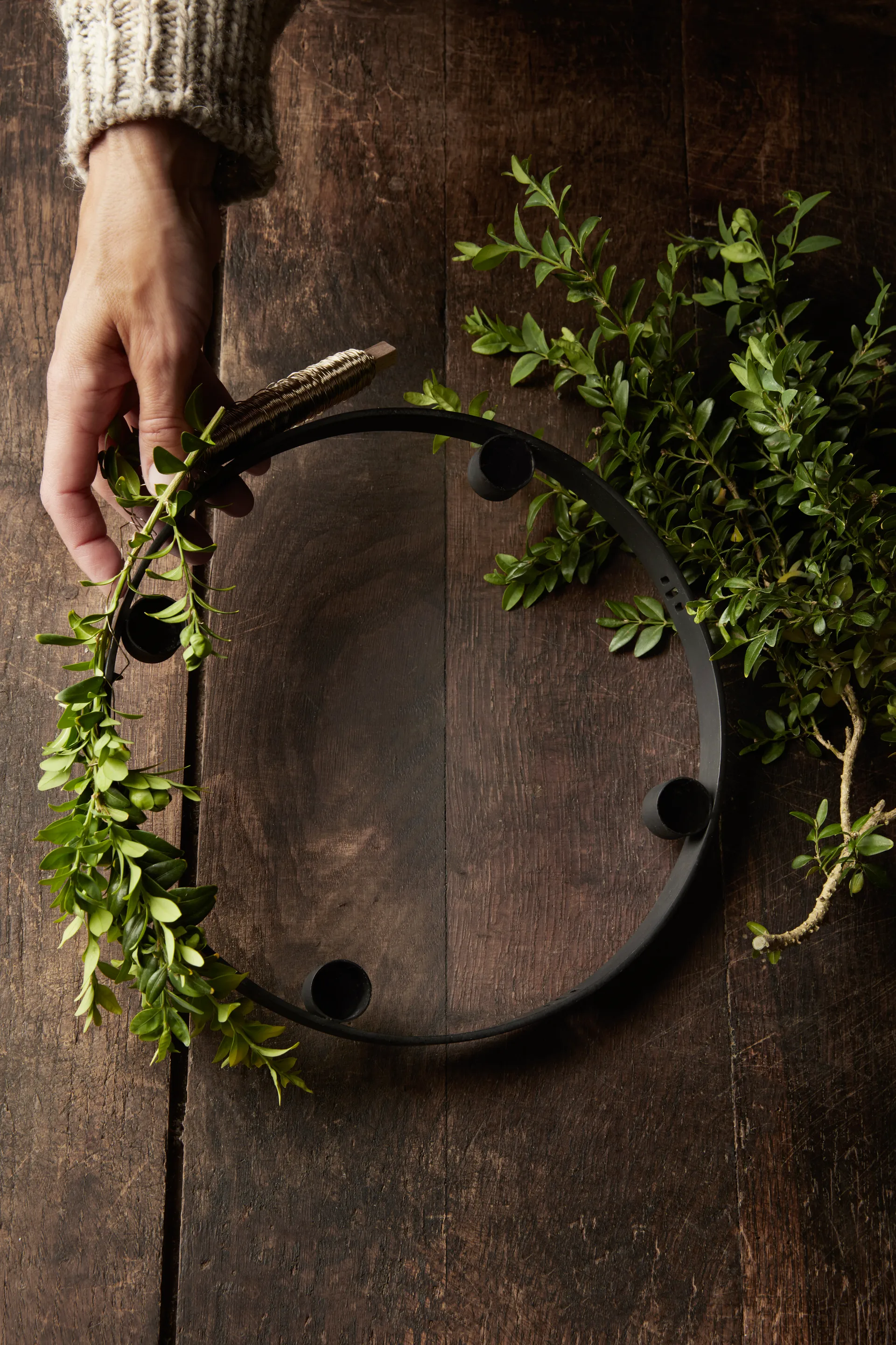 Circle schwarz Messing Kerzenhalter, Groß Ferm Living