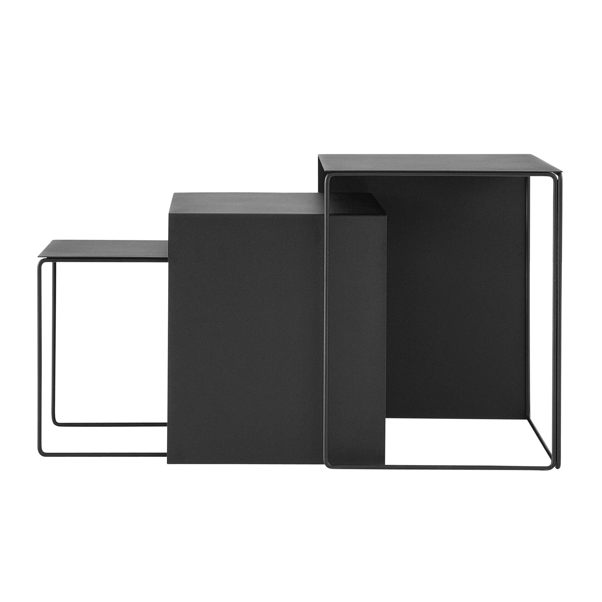 Cluster Beistelltisch 3er Pack, Schwarz Ferm Living
