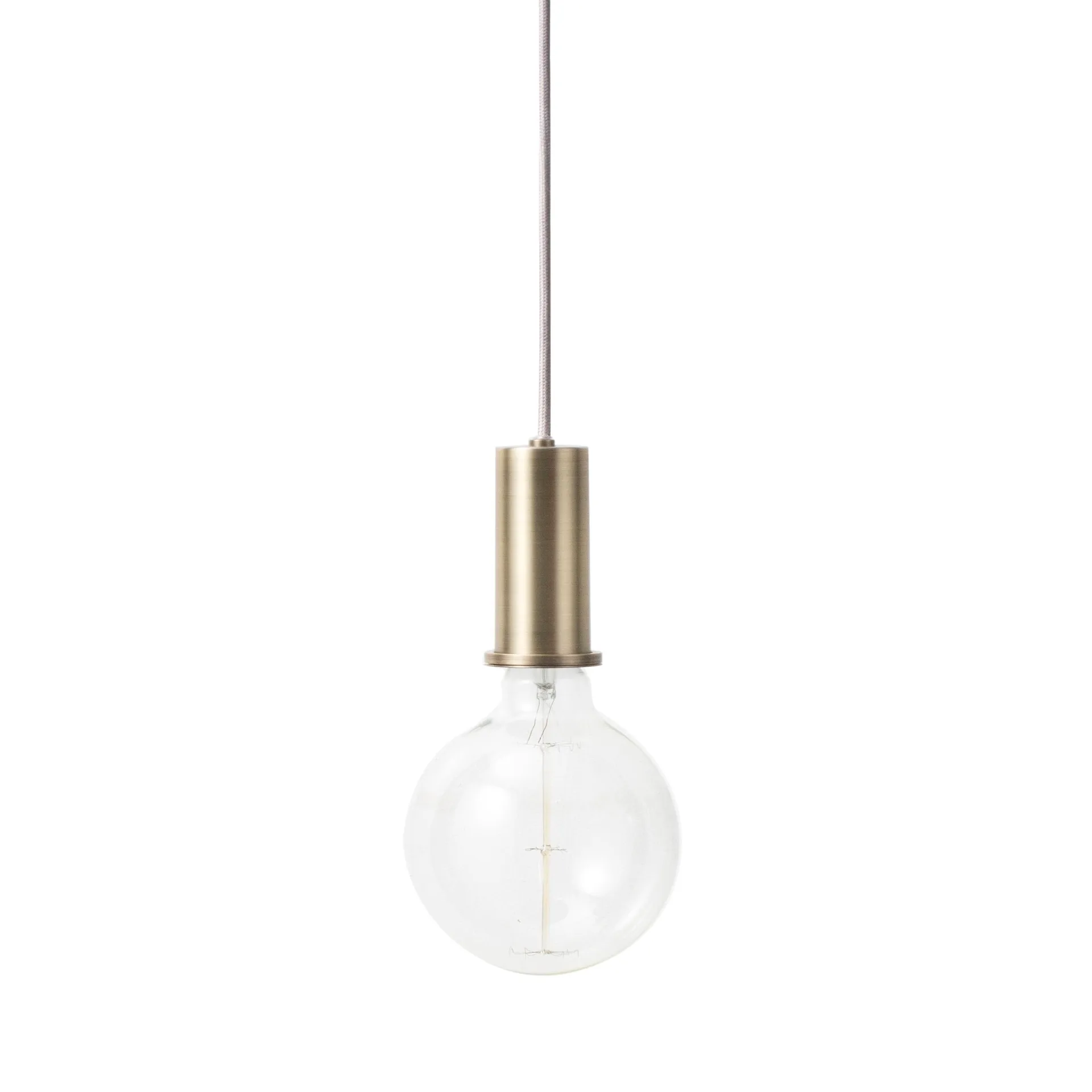 Collect Pendelleuchte klein, Messing - Kabel in Silber-Look Ferm Living