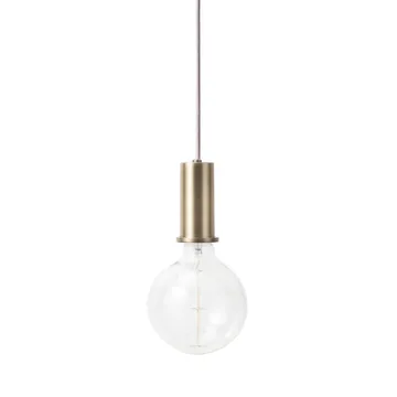 Collect Pendelleuchte klein - Messing - Kabel in Silber-Look - Ferm Living
