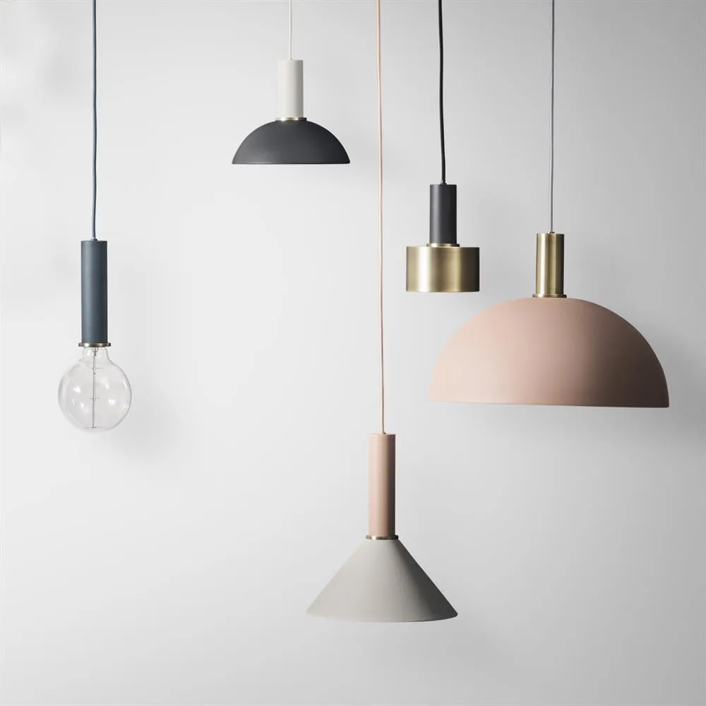 Collect Pendelleuchte klein, Messing - Kabel in Silber-Look Ferm Living