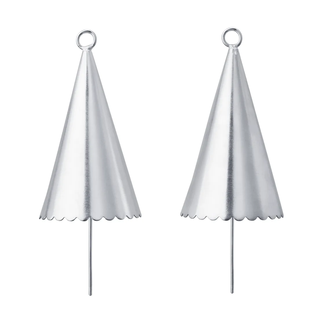 Cone Bell Dekorationsanhänger 2er-Pack, Silber Ferm Living