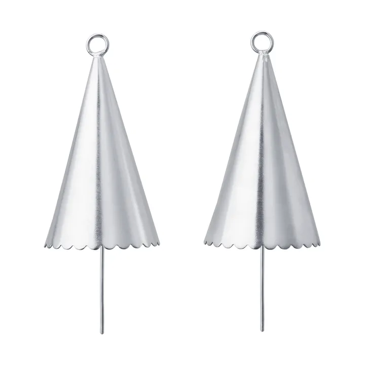 Cone Bell Dekorationsanhänger 2er-Pack - Silber - Ferm Living