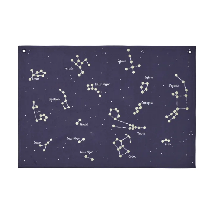 Constellation Textilkarte - Dark blue, 70x100 cm - Ferm Living