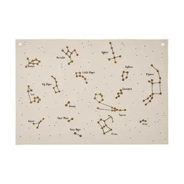 Constellation Textilkarte - Undyed, 70x100 cm - Ferm Living